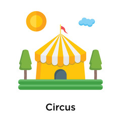 Circus icon vector sign and symbol isolated on white background