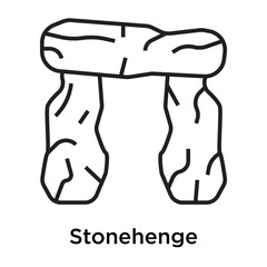 Stonehenge icon vector sign and symbol isolated on white background