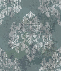 Vintage watercolor classic ornament pattern Vector. Baroque classic background. Old painted style decor designs