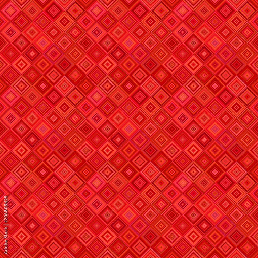 Poster red geometrical diagonal square pattern background - repeating graphic