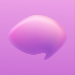 Abstract 3d speech bubble background in minimal style and pastel color - eps10 vector illustration