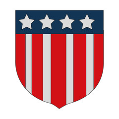 pennant decoration ornate american flag vector illustration