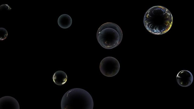 bubble effect with dark background