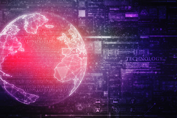 2d illustration technology background