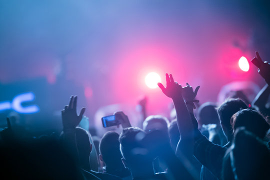 Picture of dancing crowd at music festival