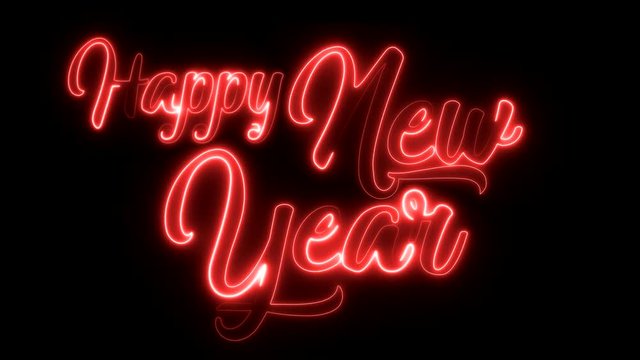 Happy New Year text animation