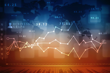 2D Digital Abstract Business Networking background