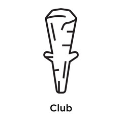 Club icon vector sign and symbol isolated on white background