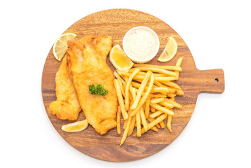 fish and chips with french fries