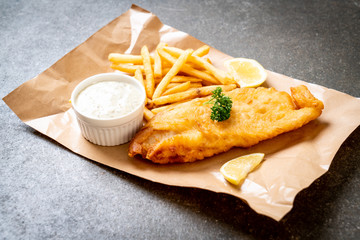 fish and chips with french fries