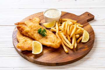 fish and chips with french fries