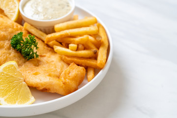 fish and chips with french fries
