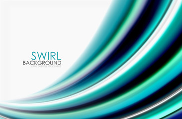 Rainbow color waves, vector blurred abstract background