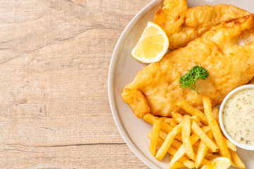 fish and chips with french fries