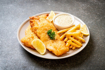 fish and chips with french fries