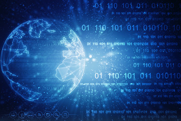 2d illustration technology background