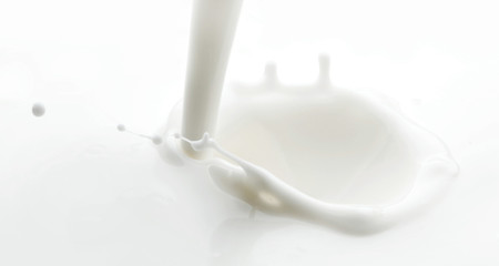 Pouring milk splash