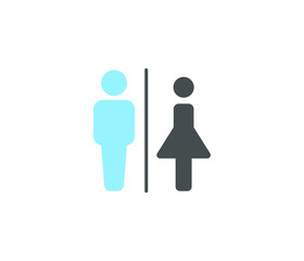 Fototapeta na wymiar Toilet icon male and female.