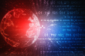 2d illustration technology background