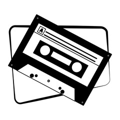 cassette music retro style vector illustration design