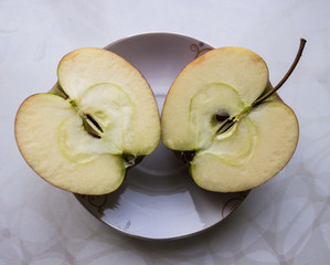 Apples on the plate