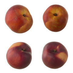 collection of peaches isolated