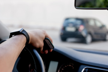 female hands with mobile phone