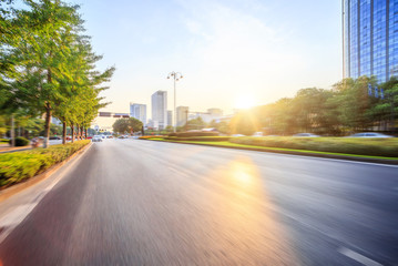 asphalt road in morden city