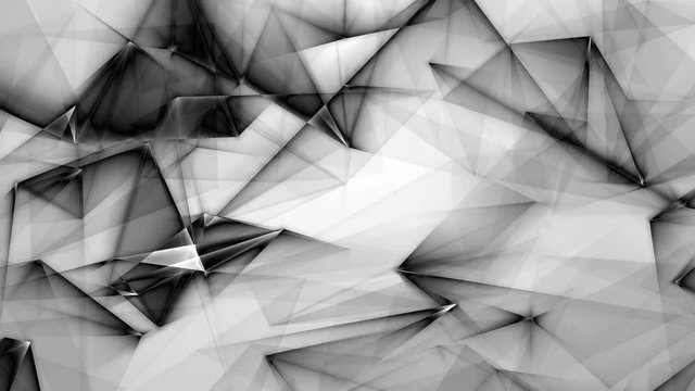 Glowing Black and White Abstract Lines Background Loop