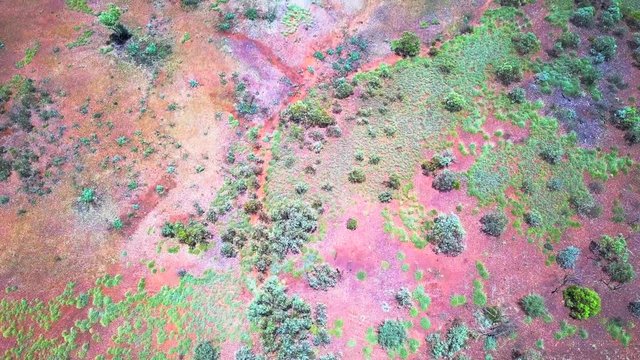 Flying across the Australian outback