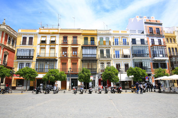 Naklejka premium Historic downtown in Sevilla, Andalusia, Spain