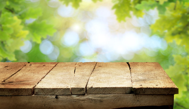 Empty table background