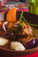 Sancochado traditional south american peruvian chilean soup