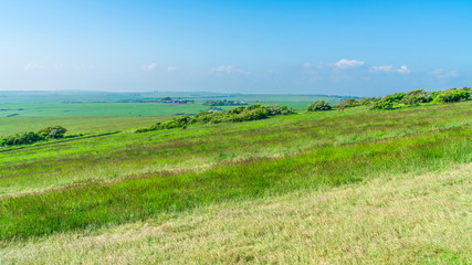 View of countryside in East Sussex, UK
