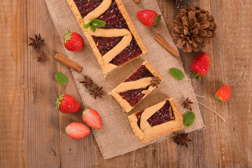 Strawberry tart. 