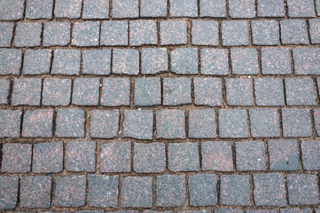 Texture of old paving slabs