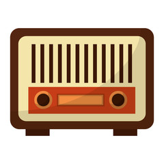radio music retro style vector illustration design