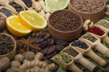 set of spices backgrounds