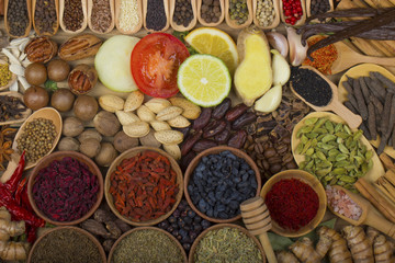 set of spices background