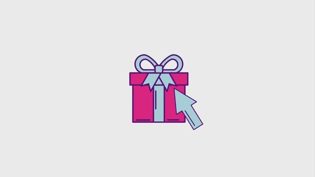clicking shopping basket bag gift cyber monday animation hd