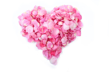Obraz premium rose petal heart