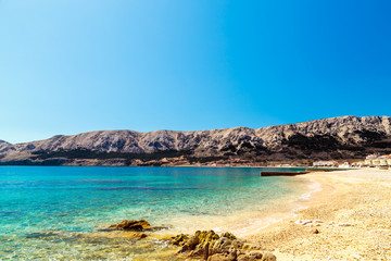 Fototapeta premium The bay of Baska in a sunny day