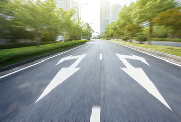 asphalt road in the city