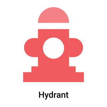 Hydrant icon vector sign and symbol isolated on white background