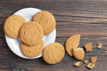 Oatmeal cookies on table
