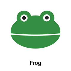 Frog icon vector sign and symbol isolated on white background