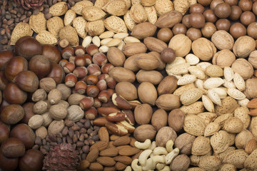 various nuts background