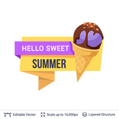 Summer badge isolated on white.