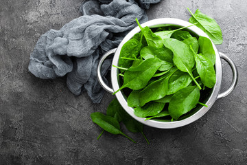 Spinach. Fresh spinach leaves