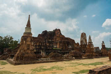 Wat Mahathat in Ayutthaya World Heritage Old temple